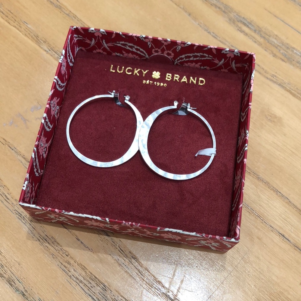 Lucky Brand Silver Hoop Earrings